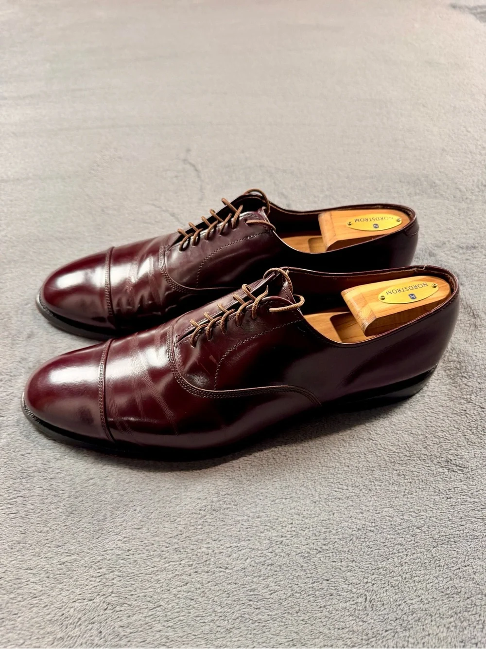 Allen Edmonds Park Avenue Burgundy Cap-Toe Oxfords